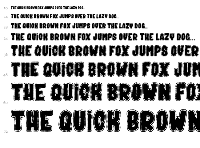Bad Spirit font waterfall